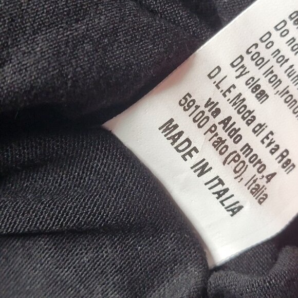 Le Ragazze Silk Black Small Floral Print Tiered Hem Ruffle Sleeve Maxi Dress Med - Picture 11 of 11